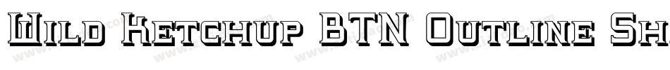 Wild Ketchup BTN Outline Shadow字体转换